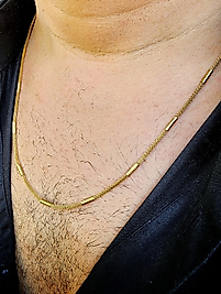 Erkek Spiral Çelik Kolye Altın