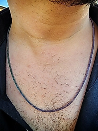 Erkek İlizyon Çelik Kolye Renkli